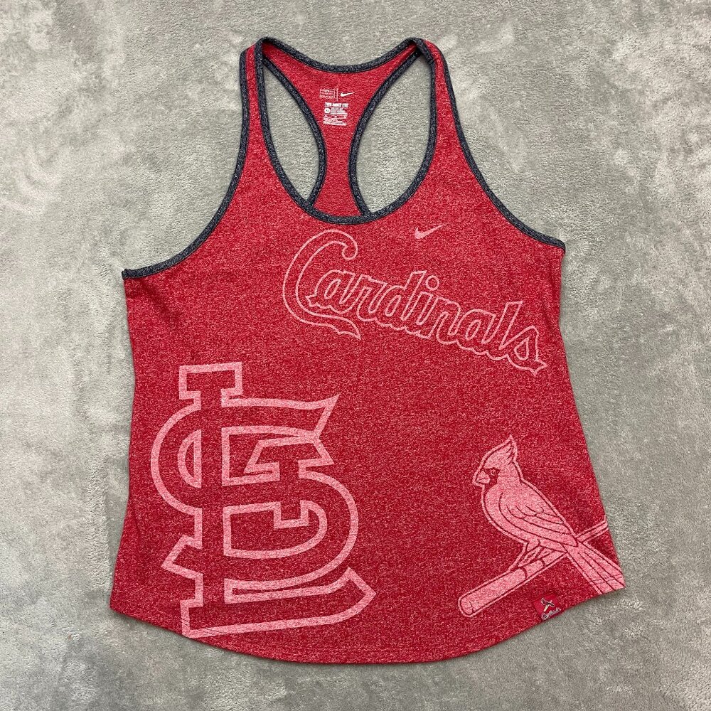 St Louis Cardinals Tank Top Women's XL Athletic Cut Red Sleeveless Nike